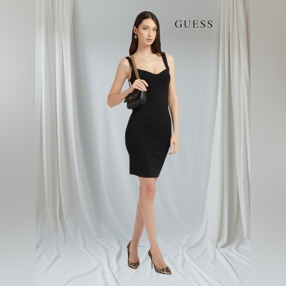 Guess Dresses & Skirts - GUESS, Anis Mirage Sleeveless Ribbed Dress, Small, Black